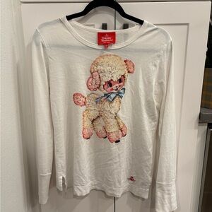 Vivienne Westwood Kids White Long Sleeve Shirt with Poodle Design